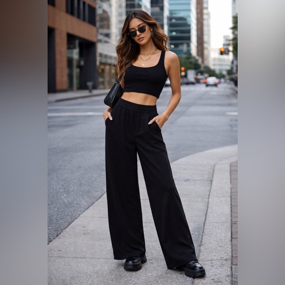 Sanctuary anthropology, black pants, wide leg